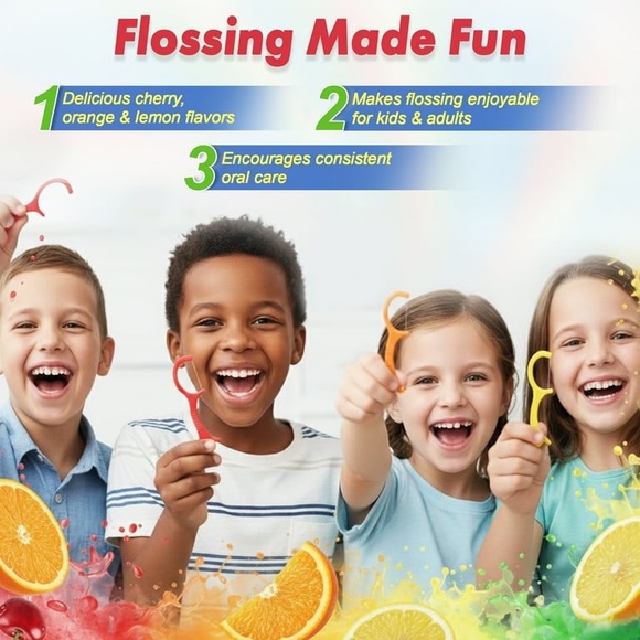 Dental Floss Picks Flavored Dots or Razzles - Picture 9 of 14